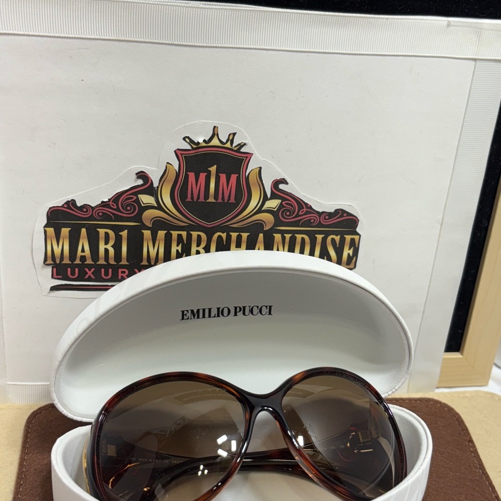 Emilio Pucci Brown Designer Sunglasses